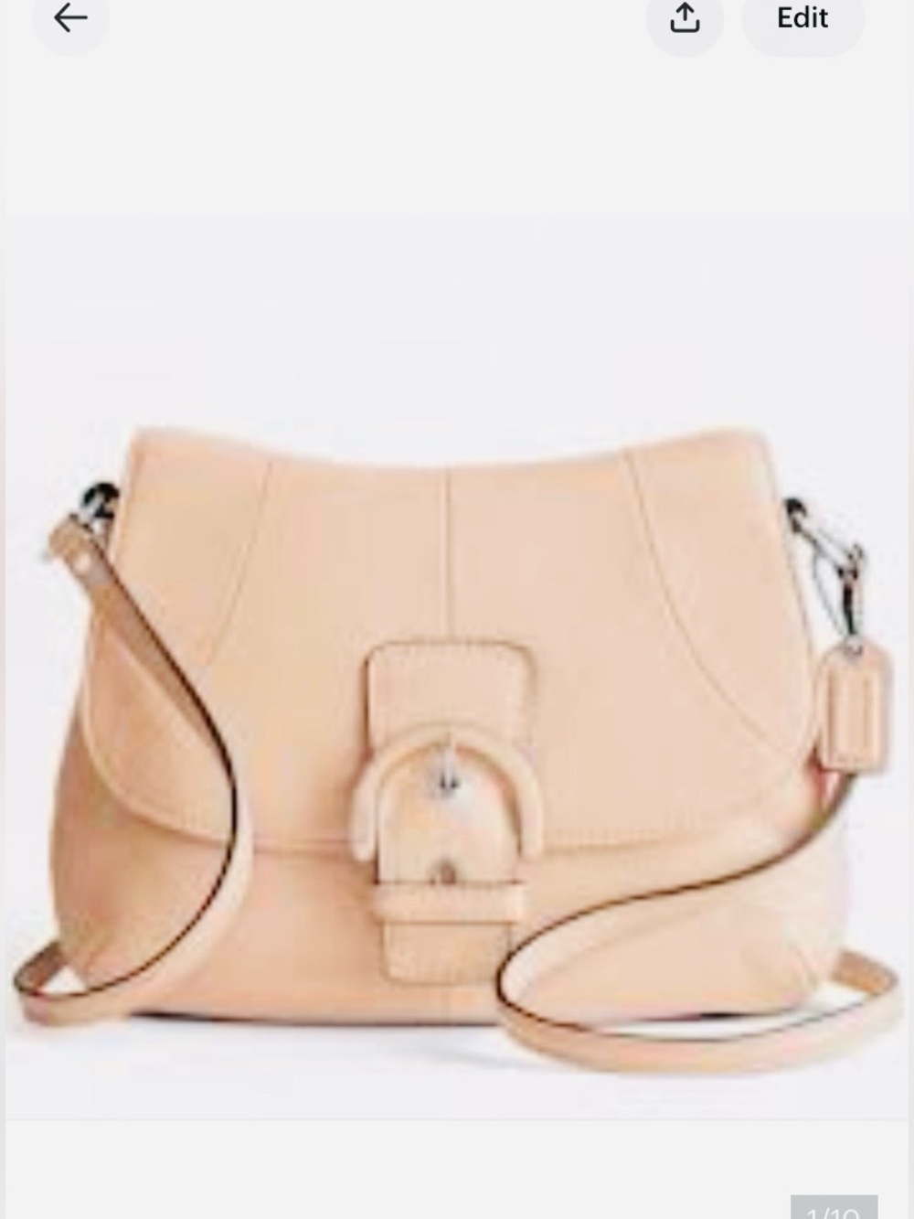 Coach Hobo Genuine Leather Crossbody Bag